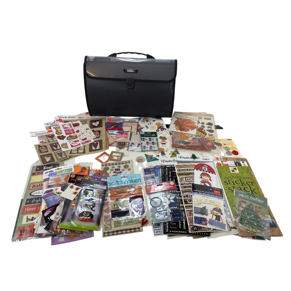 Pendaflex MobileFile Scrapbook Bundle Christmas Halloween Stickers Jolees DCWV